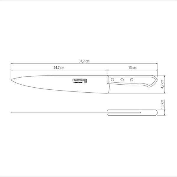 schema-nozh-carbon-22950-000 Схема ножа Carbon 10" 22950/000 Tramontina