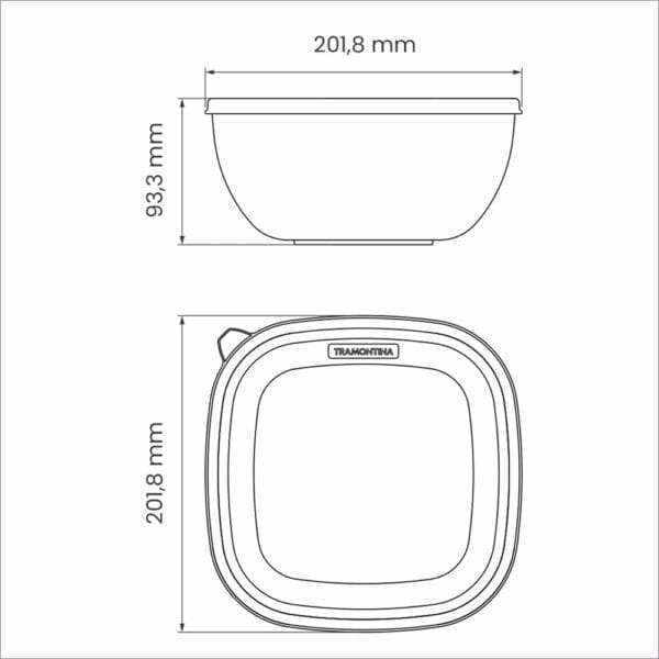 schema-emkost-mixcolor-25092-810 Схема емкости с крышкой Mixcolor 25092/810 Tramontina