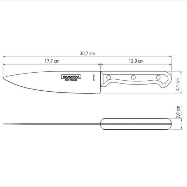 schema-nozh-ultracorte-23861-107 Схема ножа Ultracorte 7" 23861/107 Tramontina
