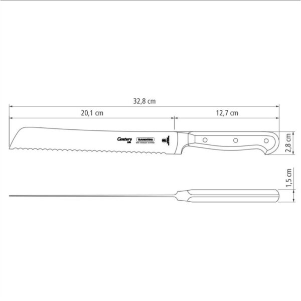 schema-nozh-century-24009-008-tramontina Схема ножа Century 8" 24009/008 Tramontina