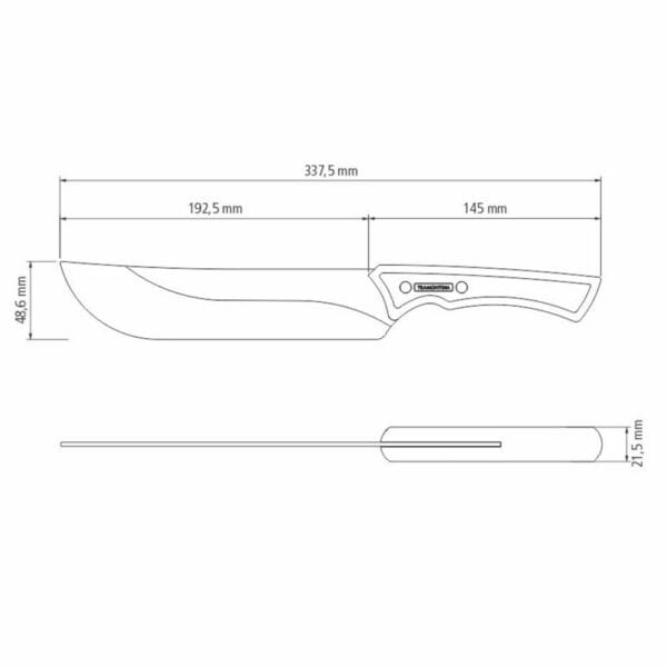schema-nozh-churrasco-22843-108 Схема ножа Churrasco Black 22843/108 Tramontina