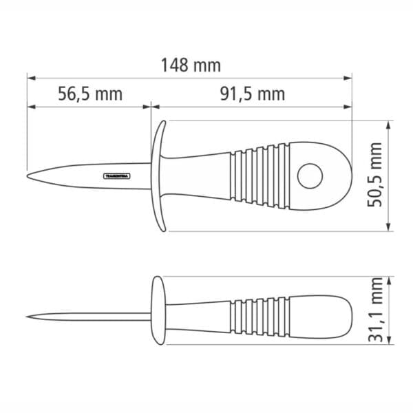 schema-nozh-dlya-ustrit-utilita-25684-100 Схема ножа для вскрытия устриц Utilita 25684/100