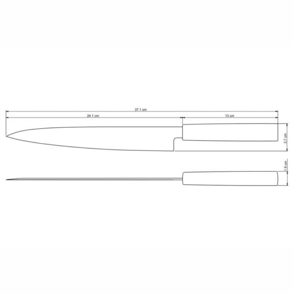 schema-nozh-yanagiba-24230-049 Схема ножа Yanagiba 9" 24230/049 Tramontina