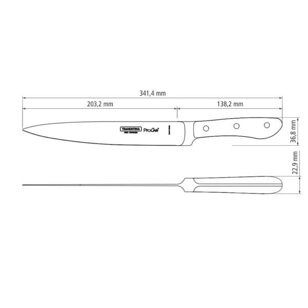 schema-nozh-prochef-24160-008 Схема ножа ProChef 8" 24160/008 Tramontina