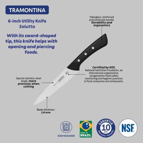 nozh-solutta-24253-106-tramontina Нож Solutta 6" 24253/106 Tramontina