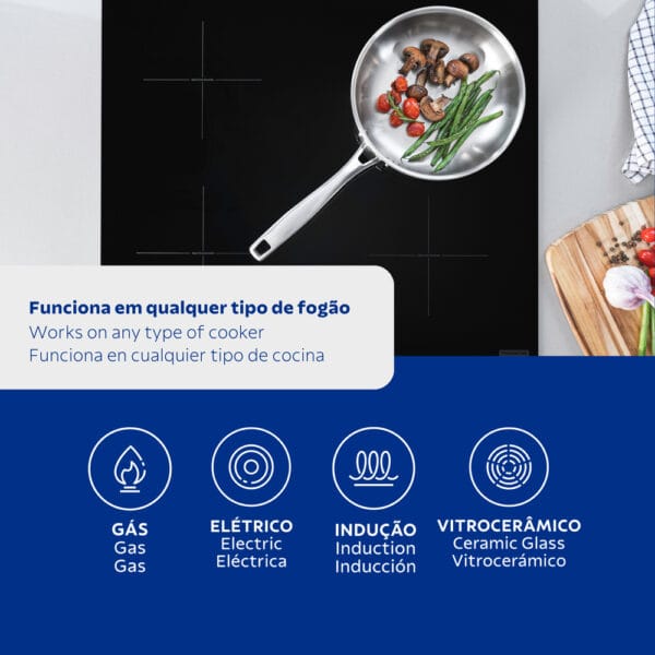 Corpo - grano fogão frigideira inox Corpo - grano fogão frigideira inox